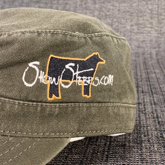 Military Style ShowSteers.com Womens Hat - cap livestock show showing army green - Picture 3 of 8